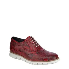 21WPBPB - Cuadra red casual fashion python oxford sneakers for men