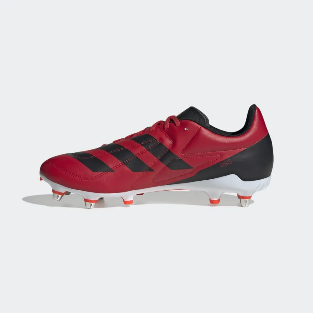 Adidas RS-15 (SG) Rugby Boots - Scarlet/Black/Red