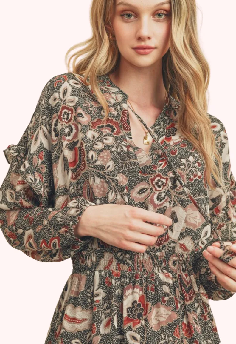 Alma Paisley Mini Dress