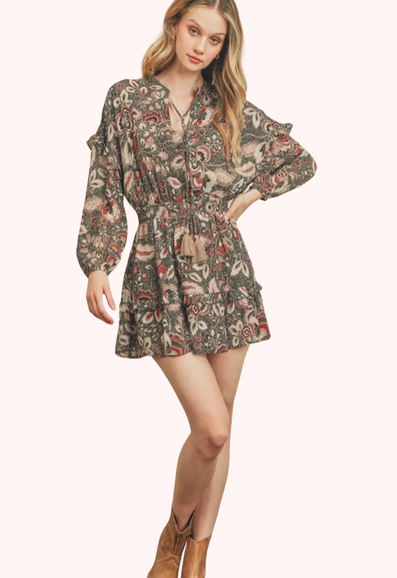 Alma Paisley Mini Dress