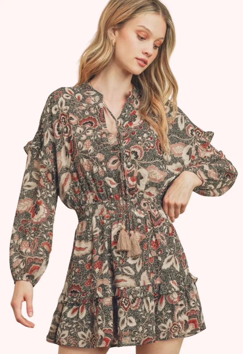 Alma Paisley Mini Dress