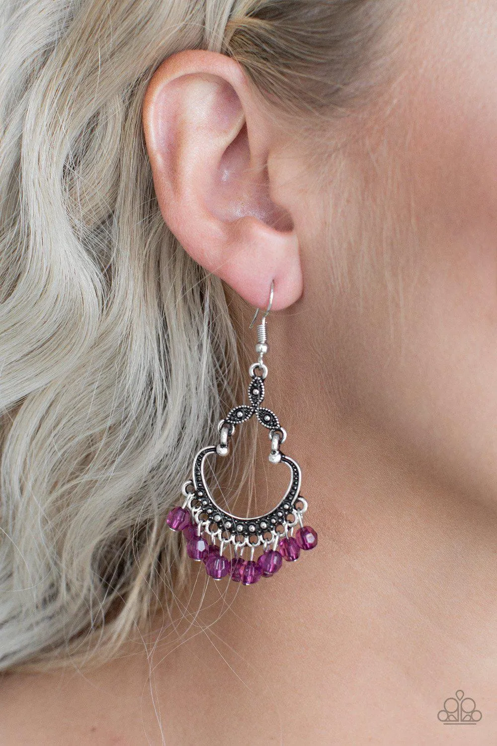 Babe Alert Purple Earrings - Paparazzi Accessories