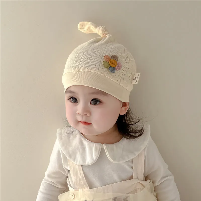 Baby Girls Boys Solid Color Flower Accessories Hats Wholesale 240111126