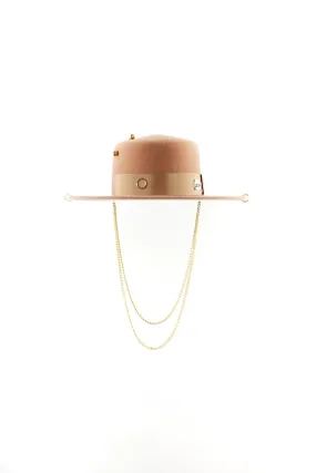 BEIGE GOLD CANOTIER HAT