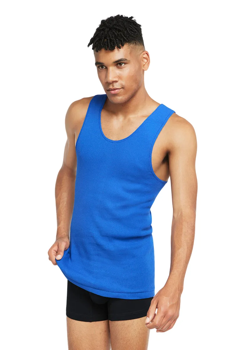 Bonds X-Temp Blue Mens Chesty Cotton Plain Singlet Vest Tank Top