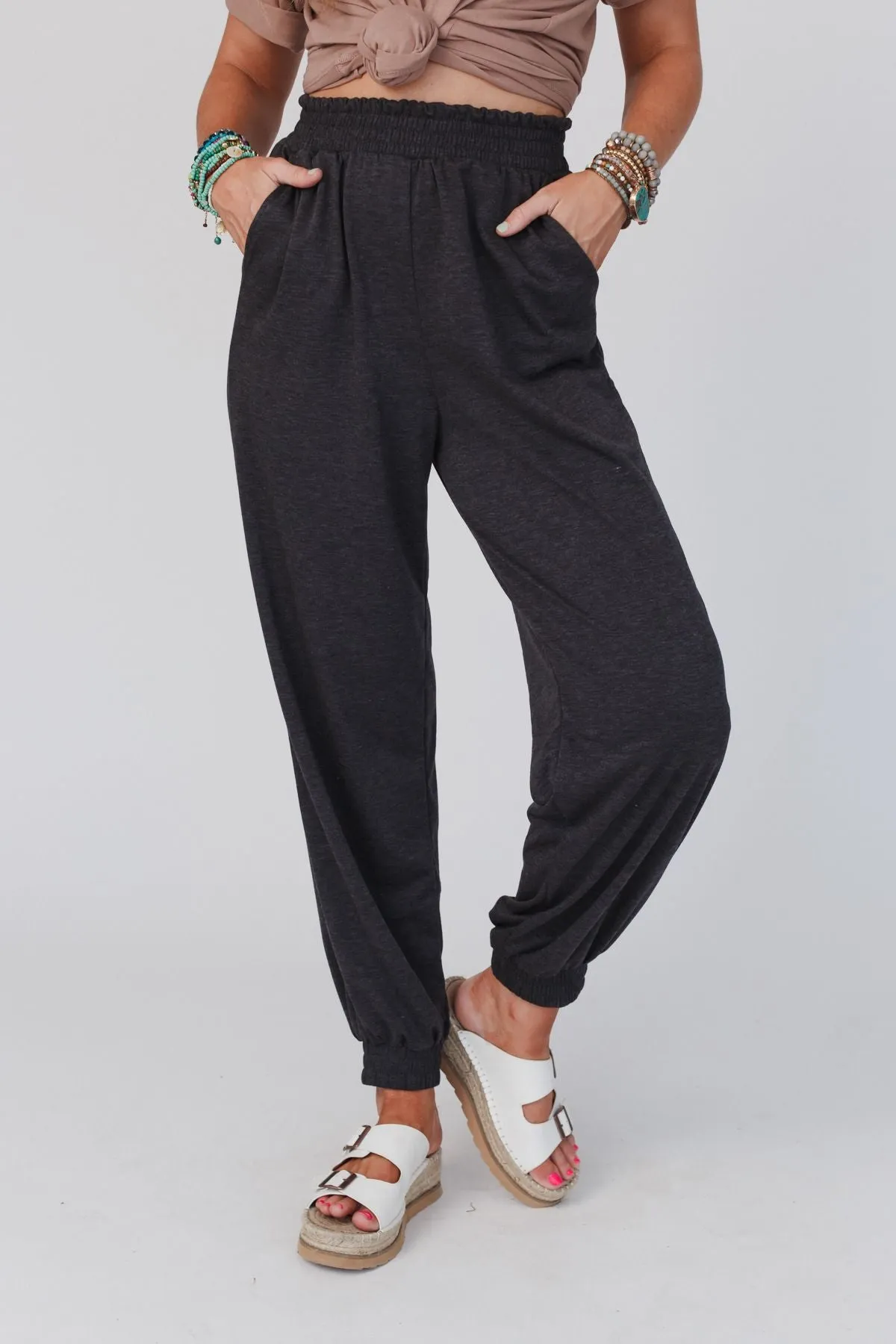 Celeste Jogger Pants - Charcoal