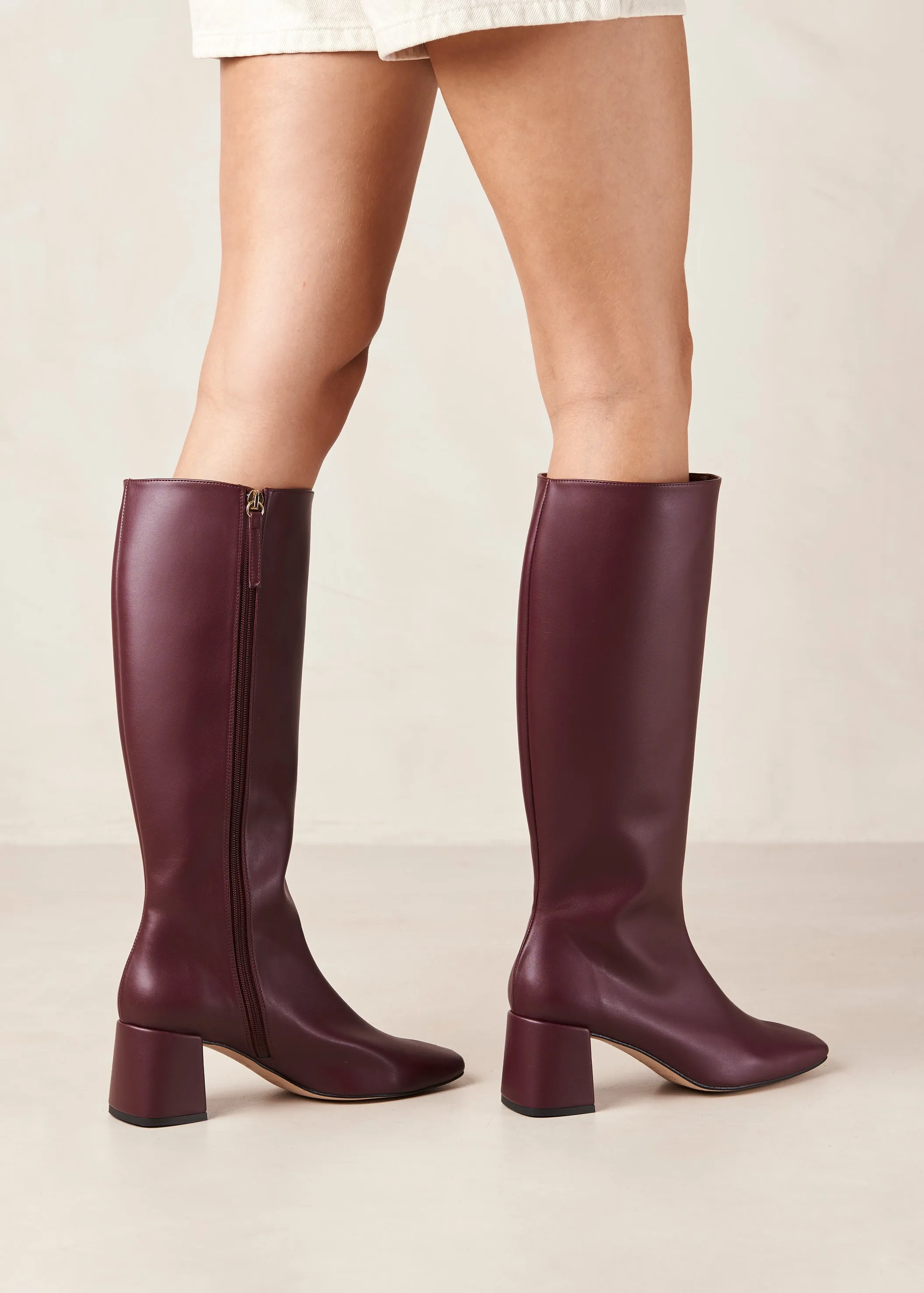 Chalk Beet Vegan Leather Boots