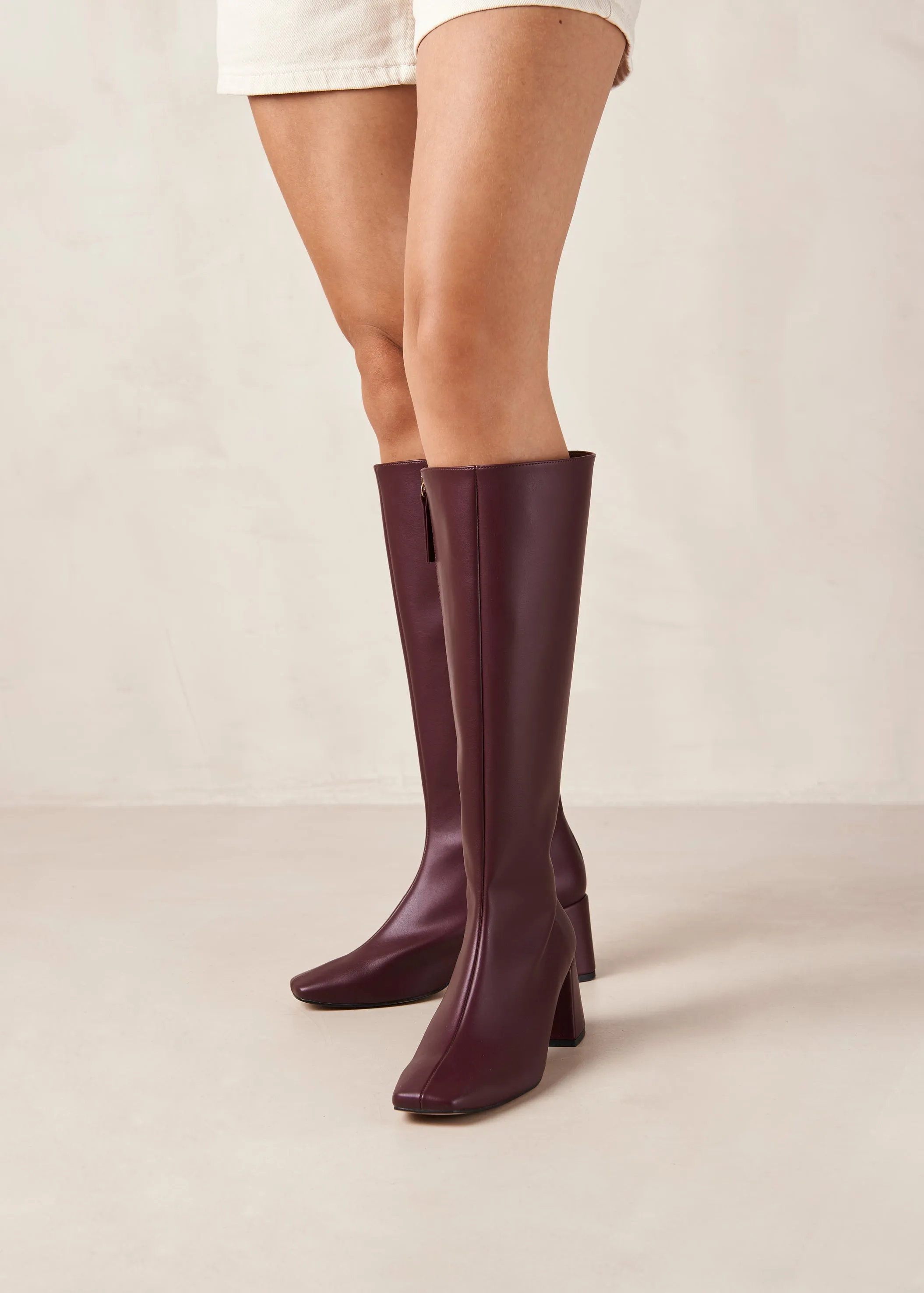 Chalk Beet Vegan Leather Boots