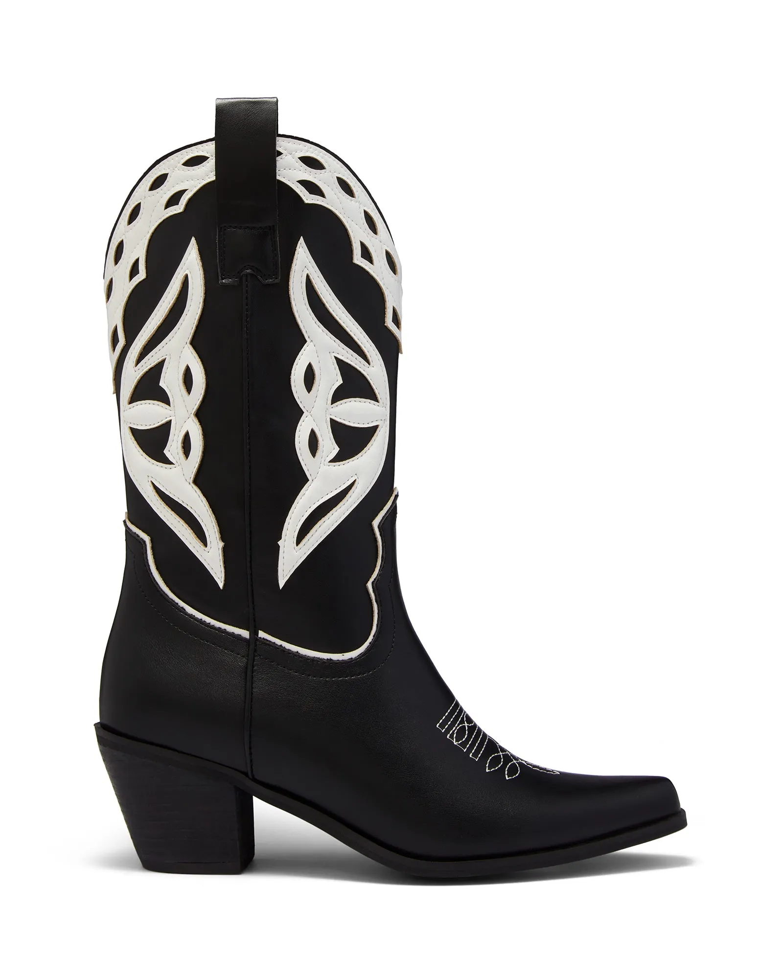 Chicago Cowboy Boot Black/White