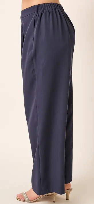 Dorian Wide Leg Pants in Deep Navy