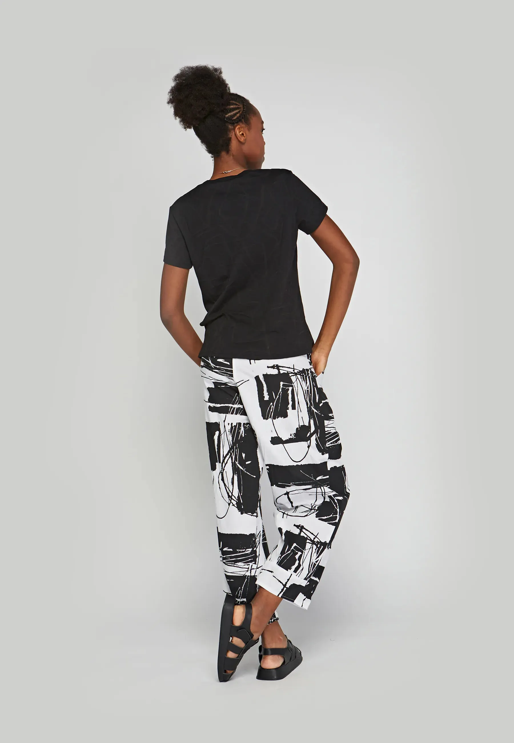 ECHO Printed poplin pants