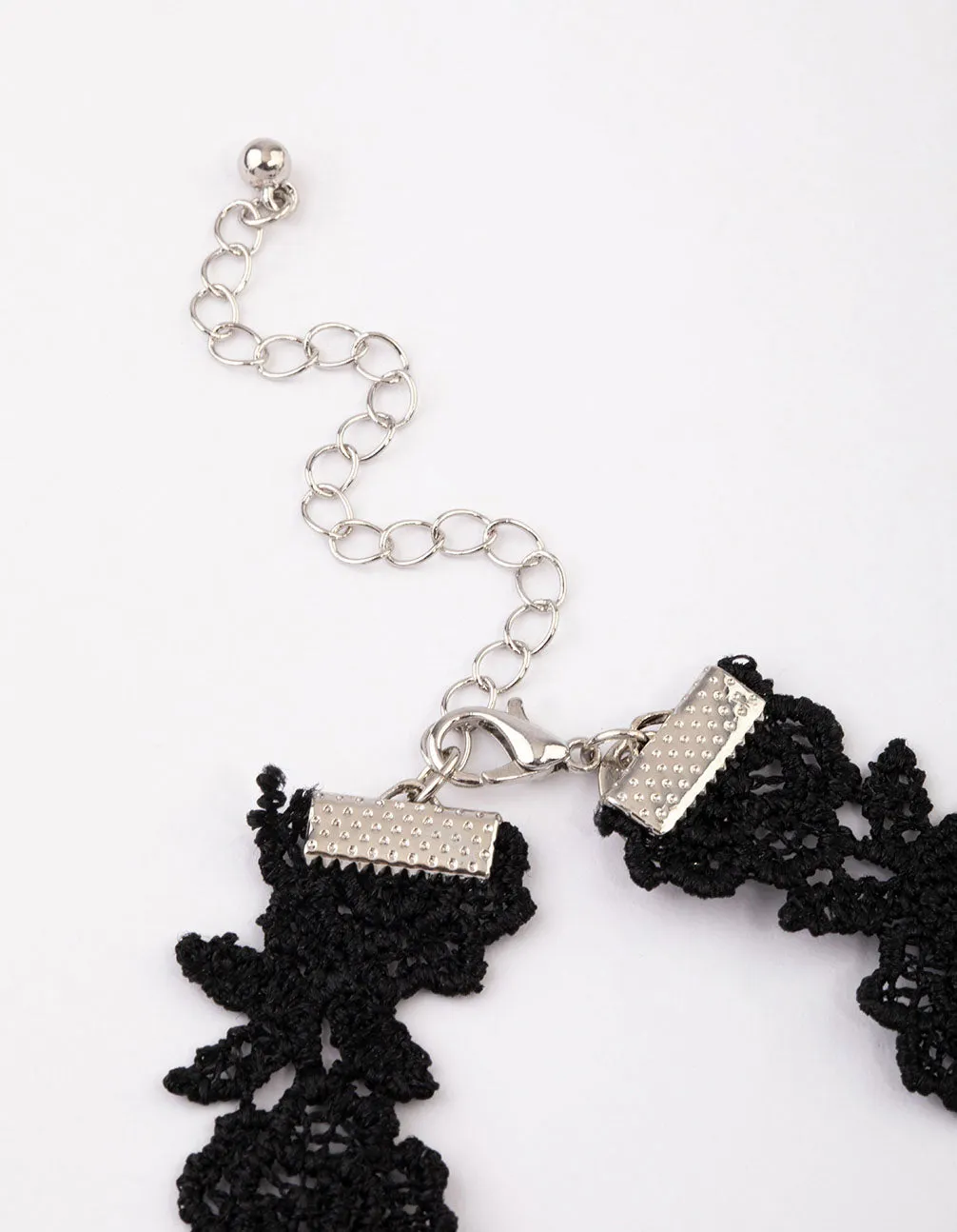 Fabric Black Multi Corsage Choker