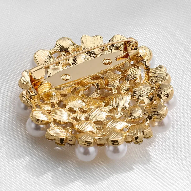 Fresh Accessories - Brooch Pearls Gold