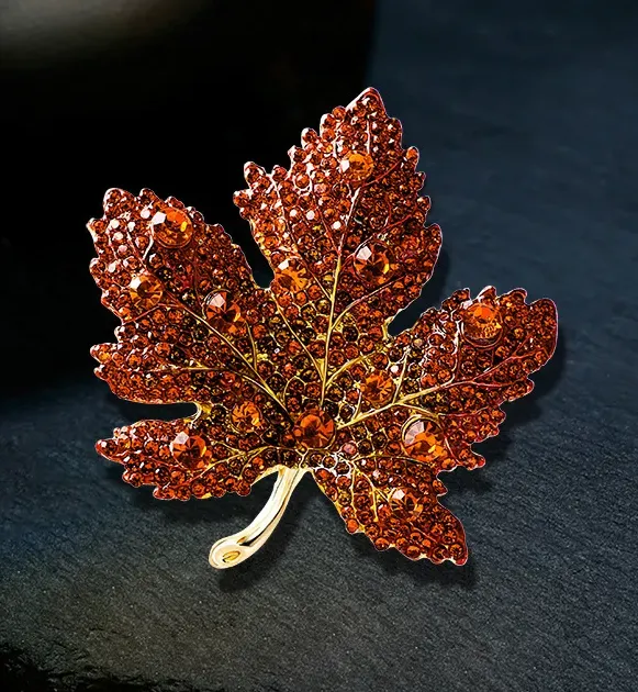 Fresh Accessories - Brooch Red Leaf