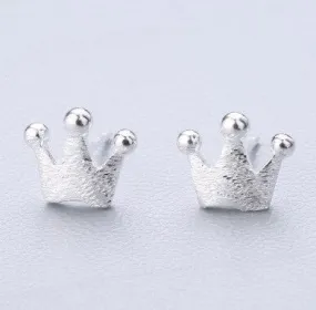 Fresh Accessories - Crowns Sterling Silver Stud Earrings