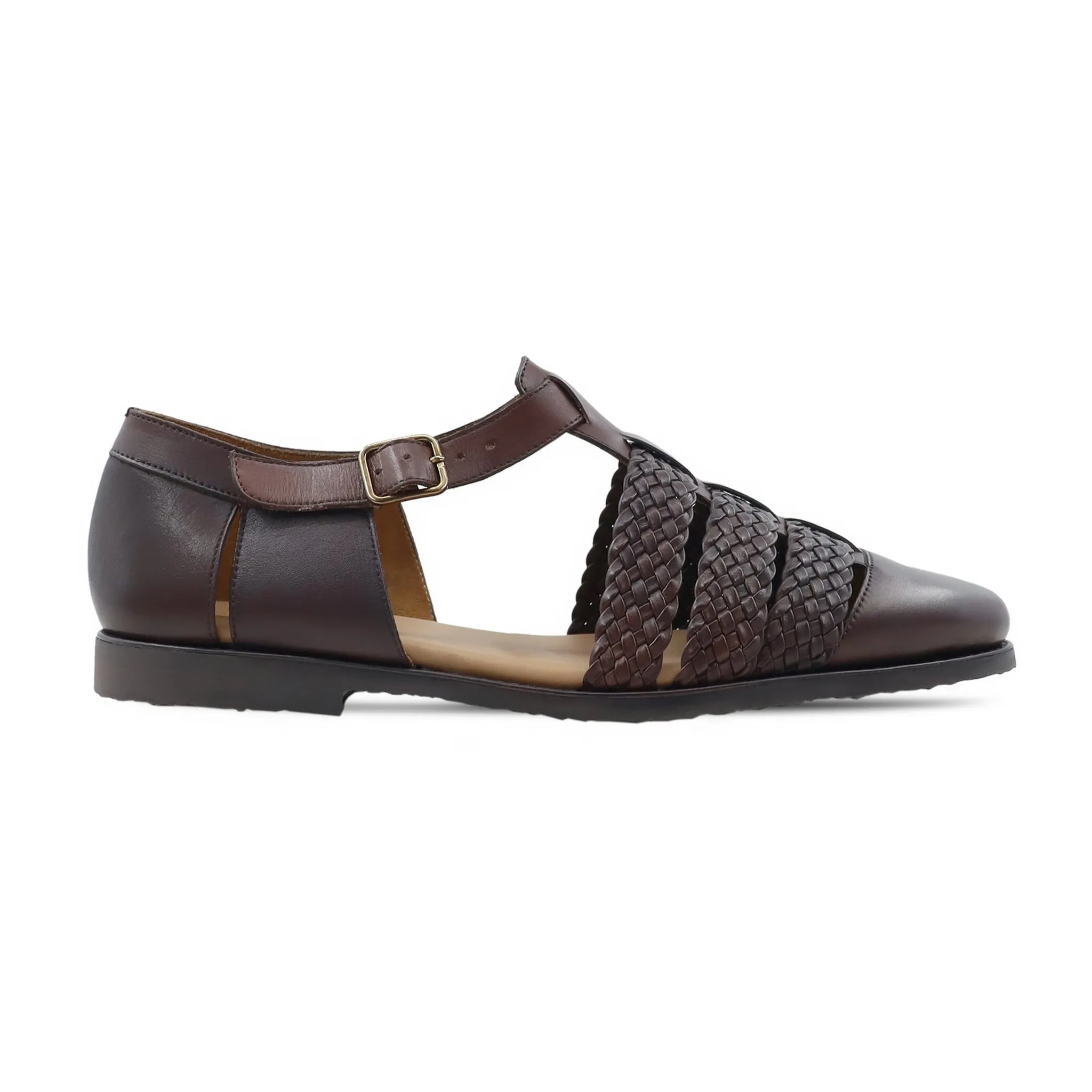 Gladiator - Men's Dark Brown Calf Leather Sandal