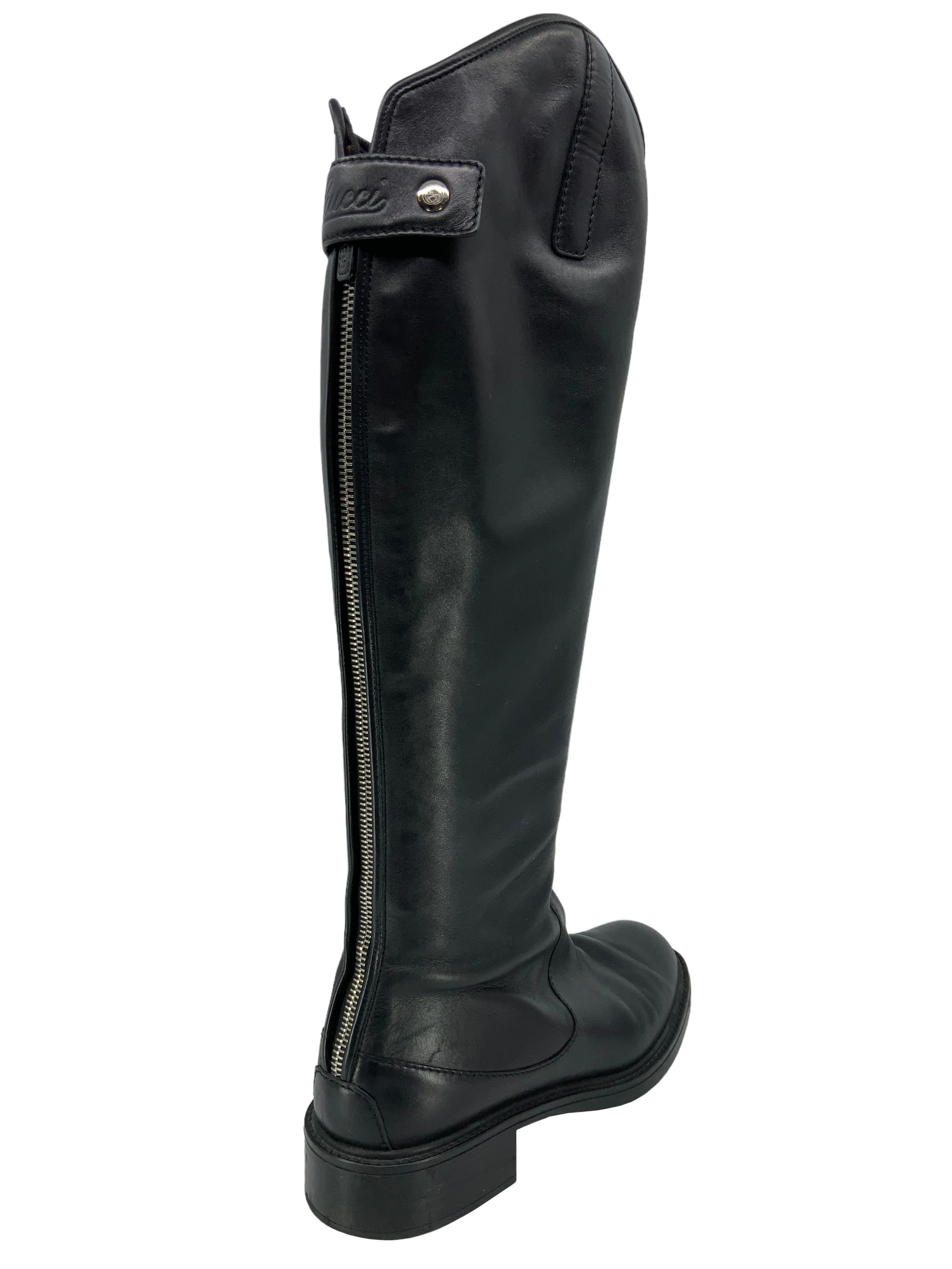 GUCCI Leather Knee High Boots Size 8.5