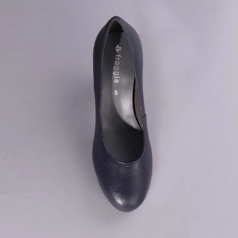 High Heel Court Shoe in Navy - 11790