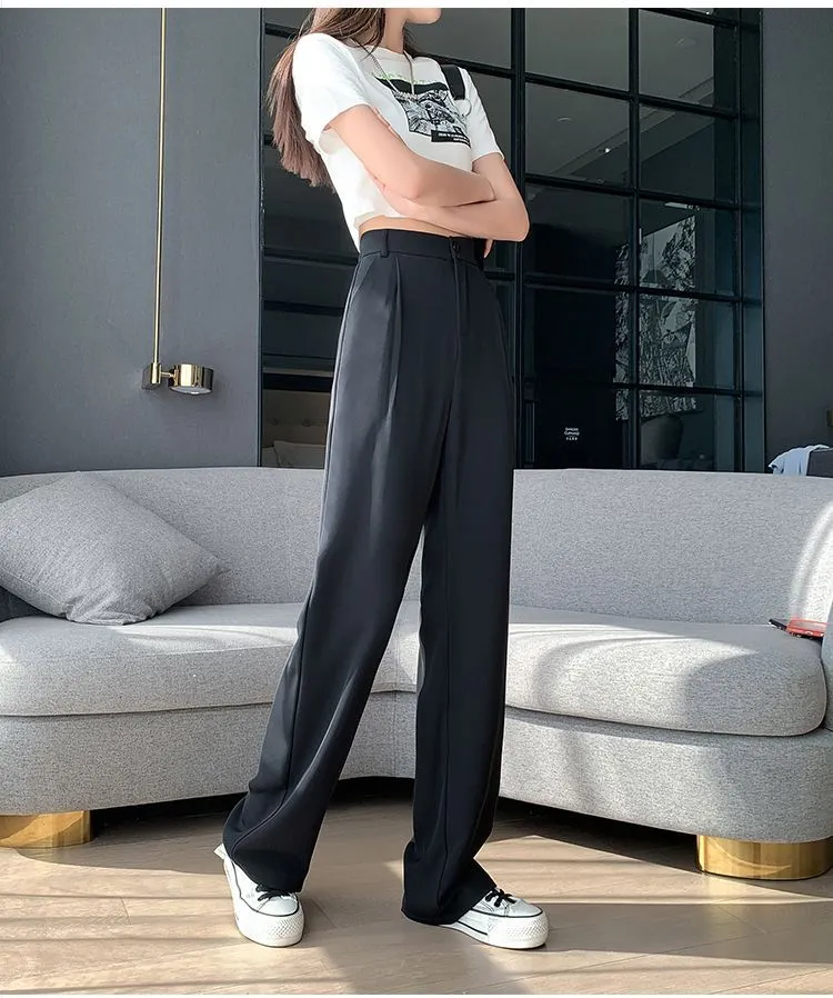 High-Waist Wide-Leg Dress Pants dd24