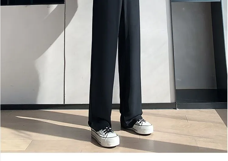 High-Waist Wide-Leg Dress Pants dd24