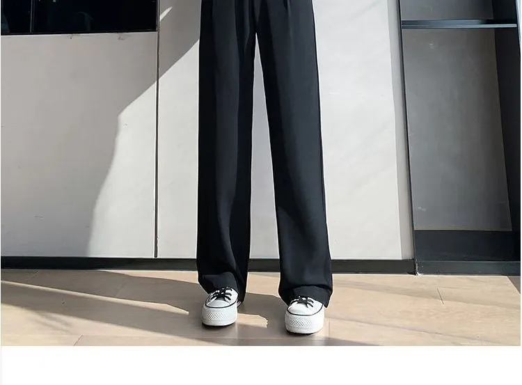 High-Waist Wide-Leg Dress Pants dd24