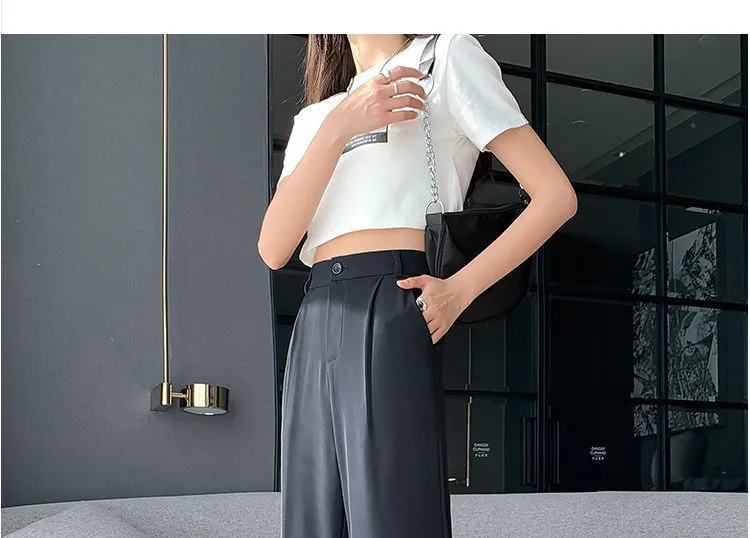 High-Waist Wide-Leg Dress Pants dd24