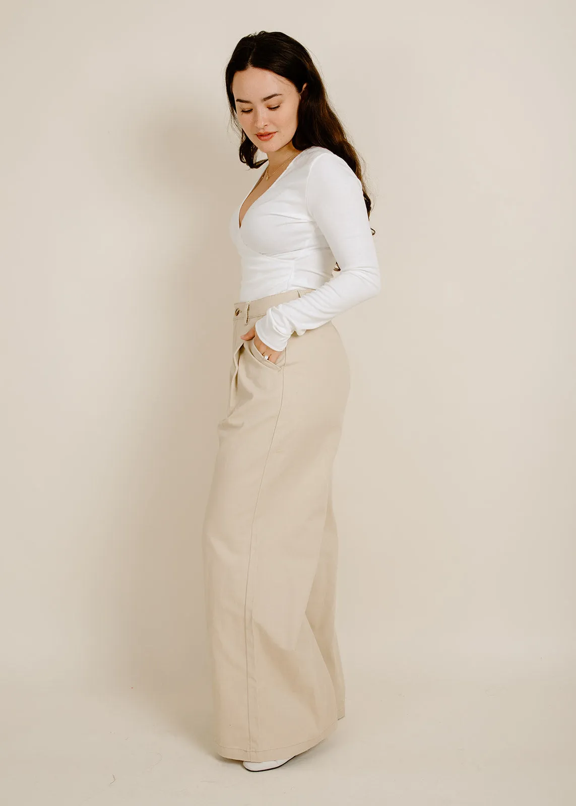 Honeycomb Pants - Beige