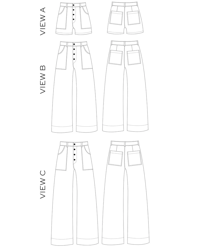 Lander Pant | Sz 0-18 | Sewing Pattern by True Bias