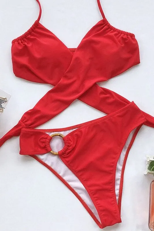 Lele Bikini Bottoms, Red