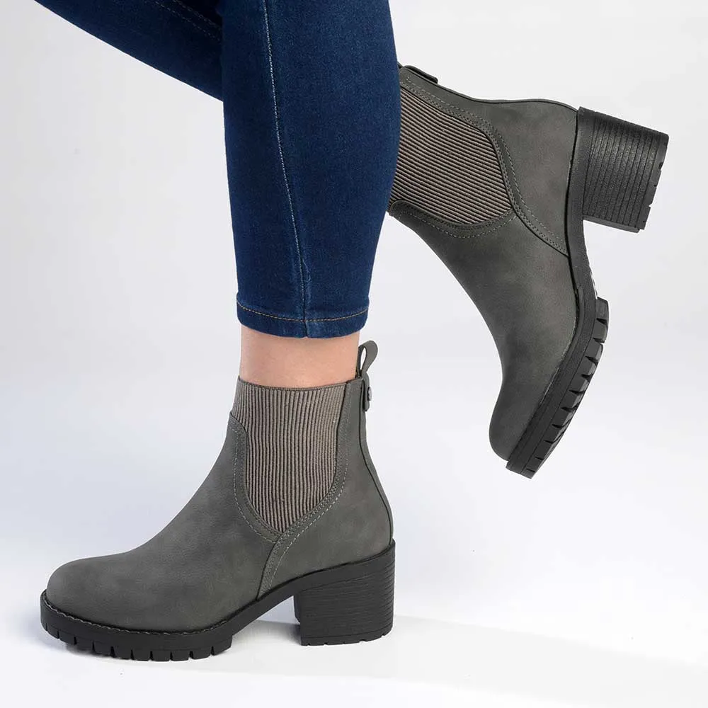 Madison Ella Chunky Ankle Boot - Grey