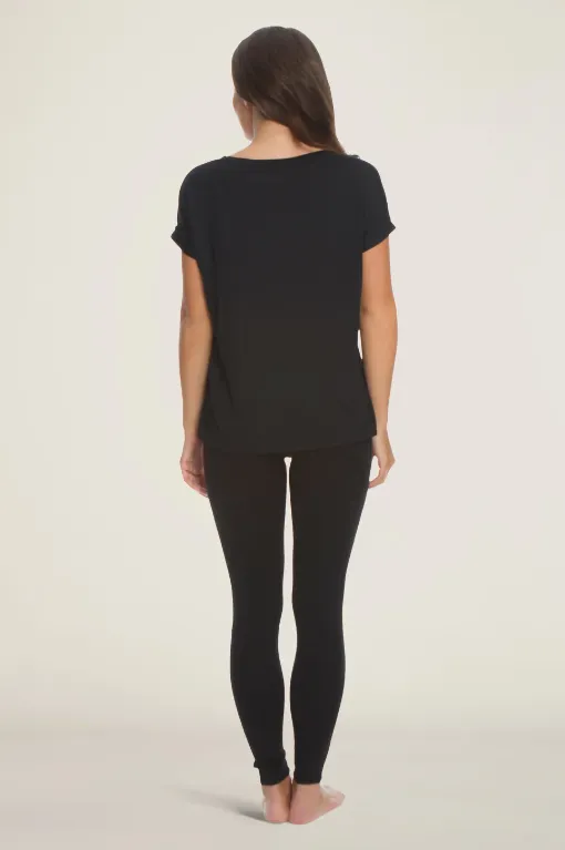 Malibu Collection Modal Boxy V-neck Tee