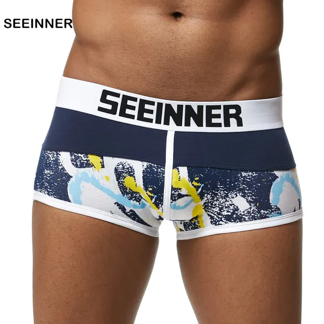 Men Underwear Brand Breathable Boxer shorts Printed Underpants