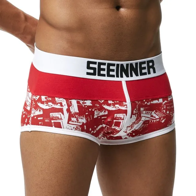 Men Underwear Brand Breathable Boxer shorts Printed Underpants