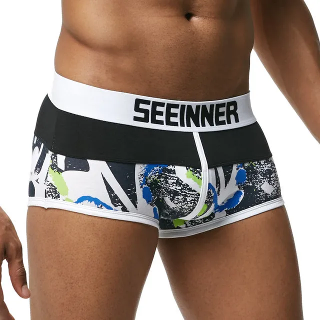 Men Underwear Brand Breathable Boxer shorts Printed Underpants