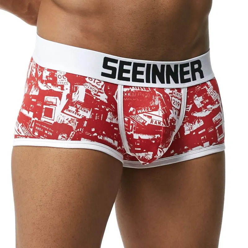 Men Underwear Brand Breathable Boxer shorts Printed Underpants