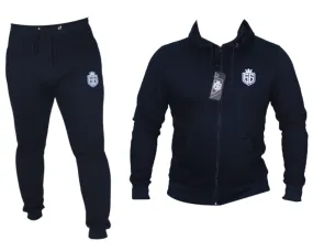 Mens GymGear Hooded Fleece Tracksuits Blue