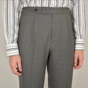 Mid Grey Flannel Extended Waistband Trousers