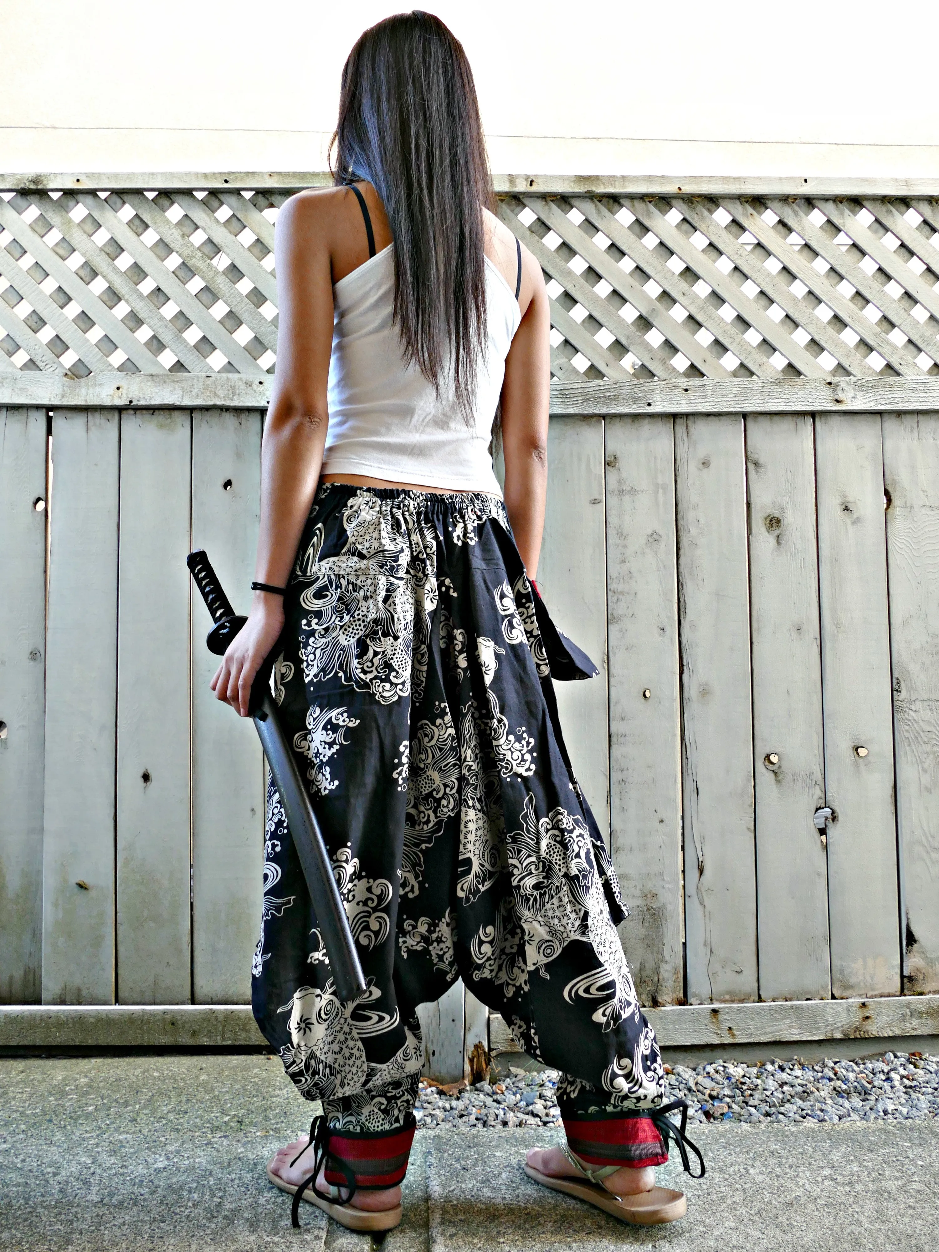 New Koi ART (BLACK) Tribal Warrior Pants