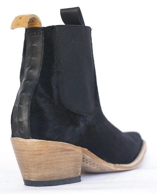 No.1001 FREEWAY chelsea boot Black Fur