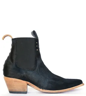 No.1001 FREEWAY chelsea boot Black Fur