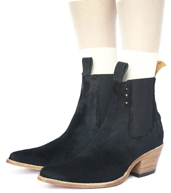 No.1001 FREEWAY chelsea boot Black Fur