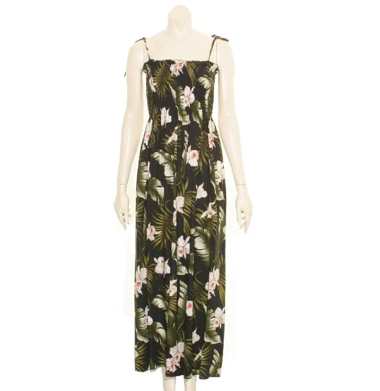 Orchid Floral Long Smock Dress