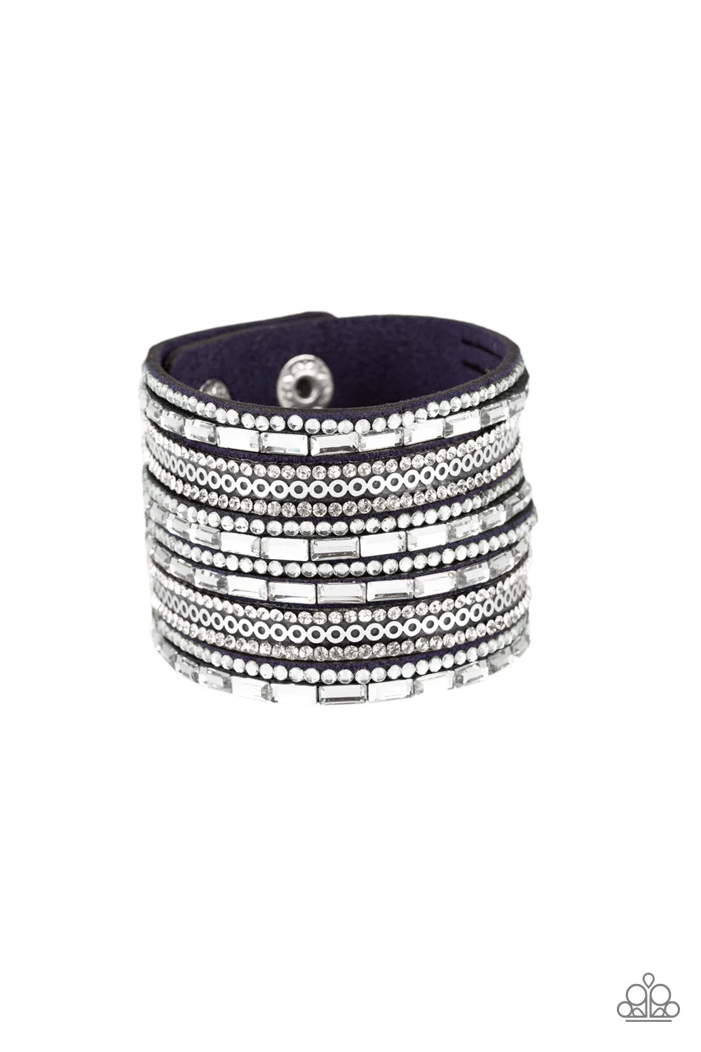 Paparazzi Accessories - A Wait-and-SEQUIN Attitude - Blue Bracelet