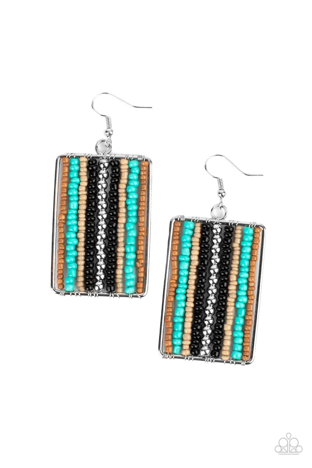 Paparazzi Accessories - Beadwork Wonder - Black Earrings