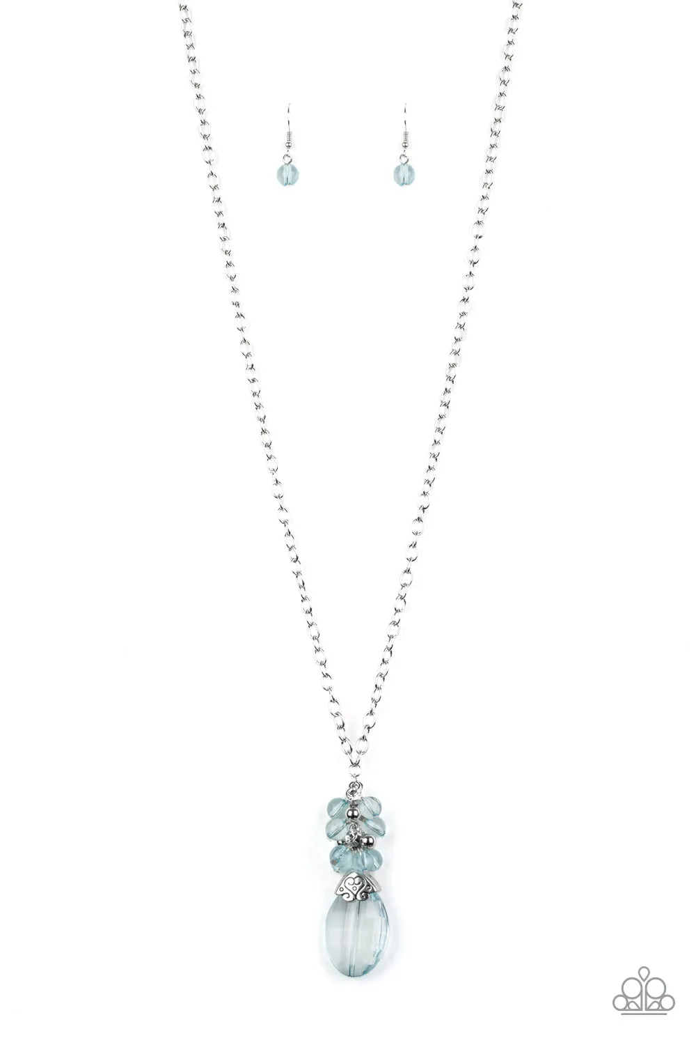 Paparazzi Accessories - Crystal Cascade - Blue Necklace