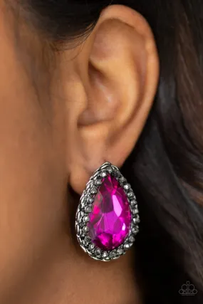 Paparazzi Accessories - Dare To Shine - Pink Earrings