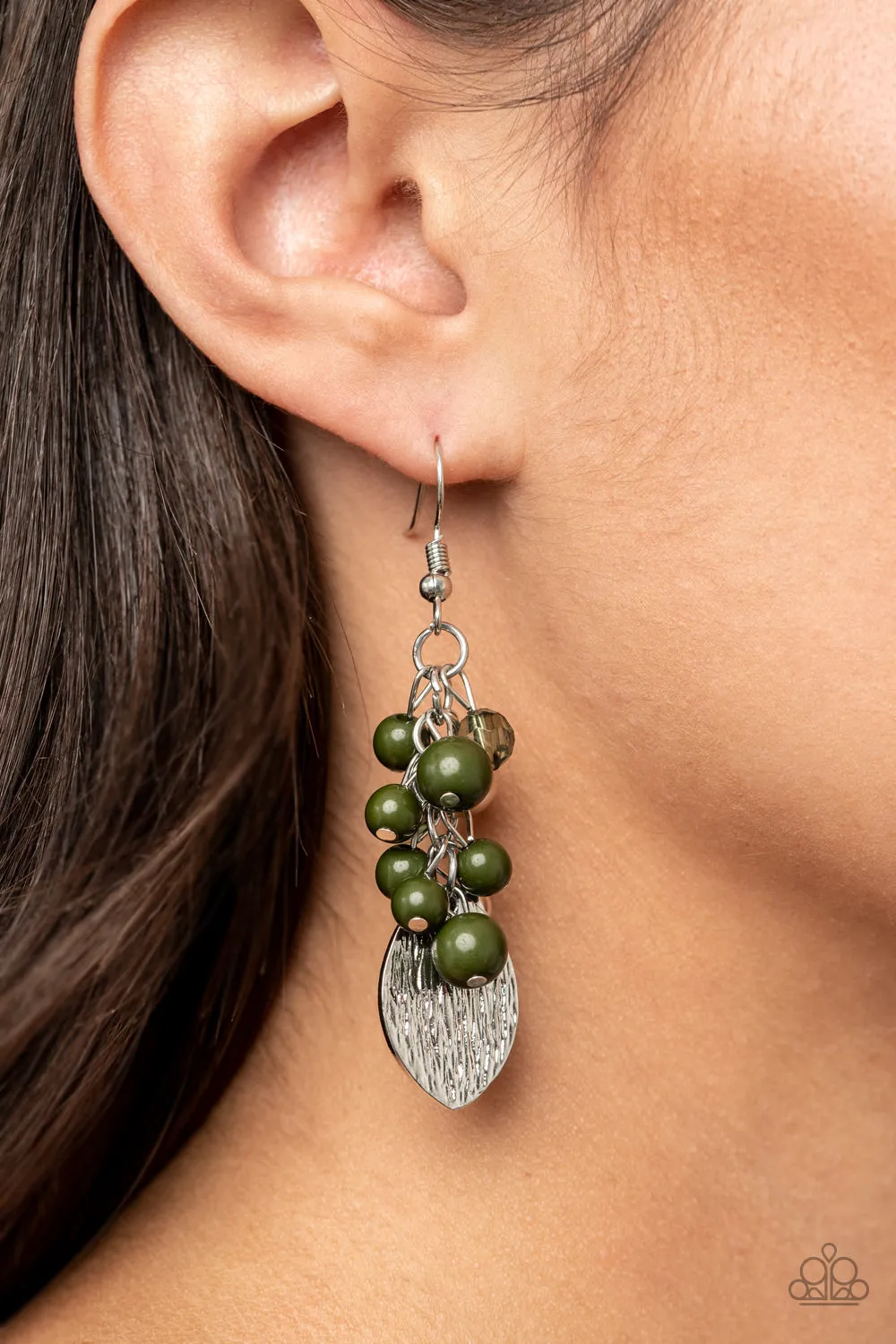 Paparazzi Accessories - Fruity Finesse - Green Earrings