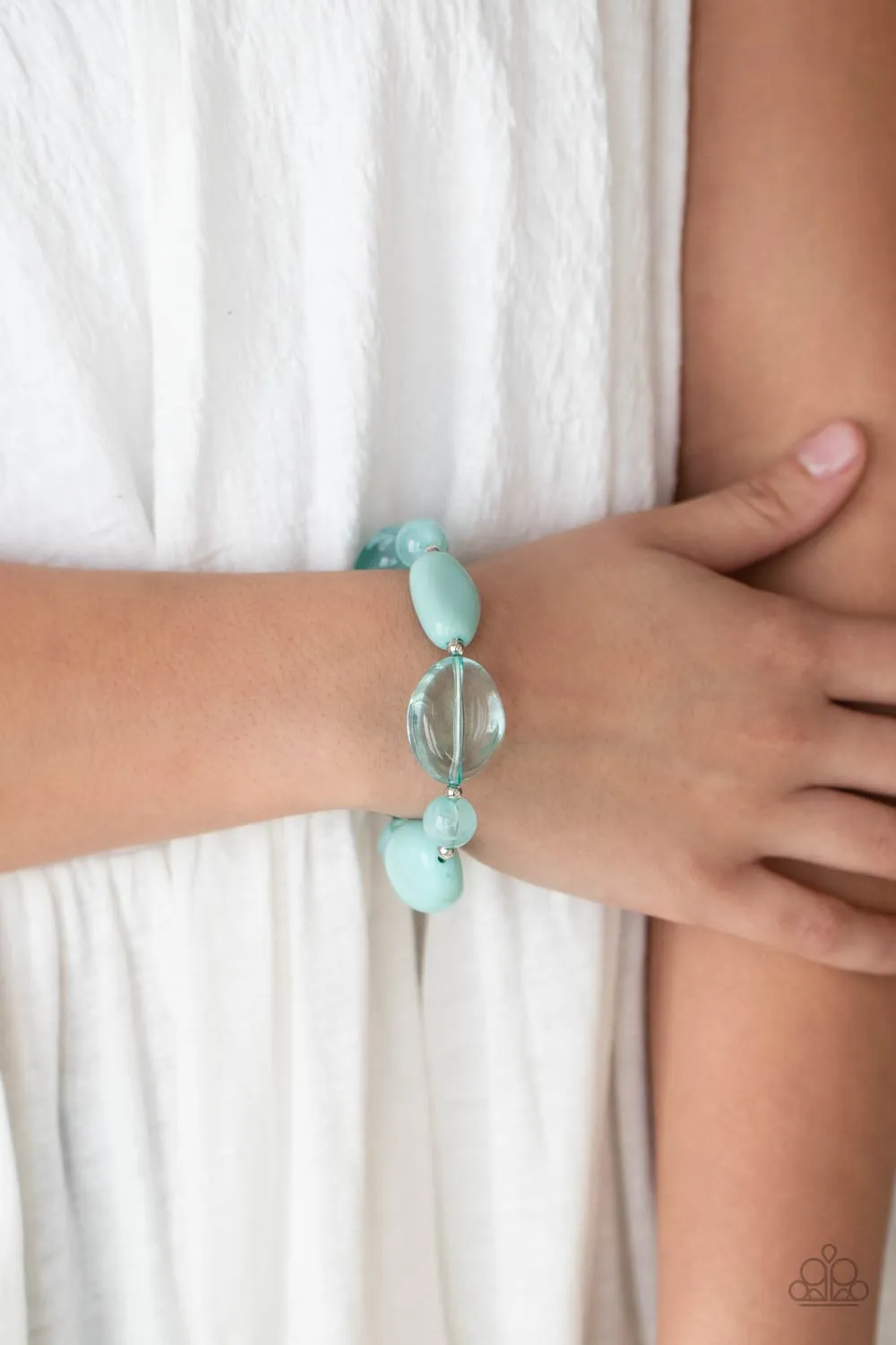 Paparazzi Accessories - I Need a STAYCATION - Blue Bracelet