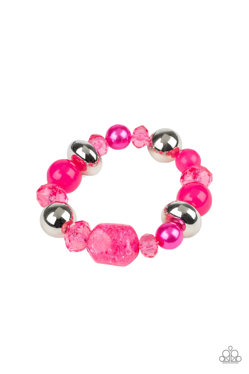 Paparazzi Accessories - Ice Ice-Breaker - Pink Bracelet