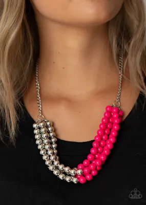 Paparazzi Accessories - Layer After Layer - Pink Necklace